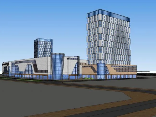 Sketchup Complex Model | Multi story Commercial Complex, Office, Modern Style