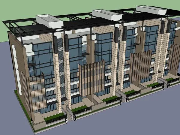 Sketchup Residential Model | Multi story Residence, Modern Style, 6 Floors
