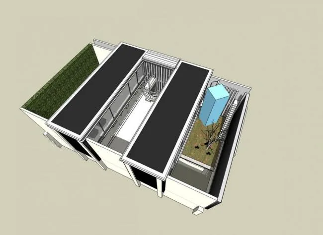 Modern Multi-Story Villa SketchUp Model with Interior Design for Living Room and Bedroom