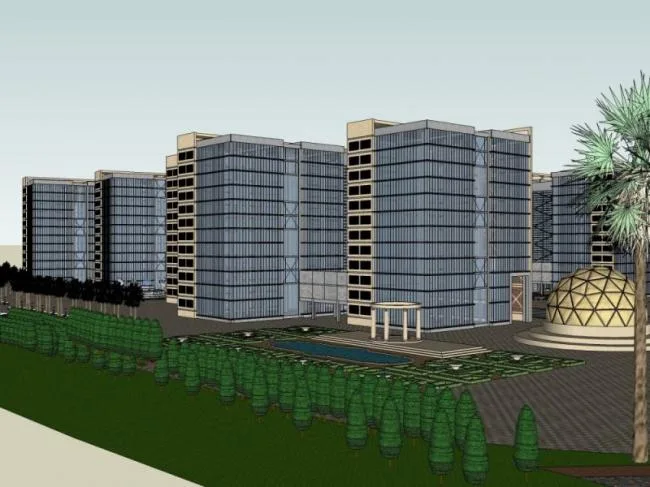 Sketchup Office Model | High rise Office Building, Modern Style