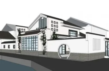 SketchUp Villa Model | Huizhou-Inspired Detached Villa in Traditional Chinese Style-BIM WORLD