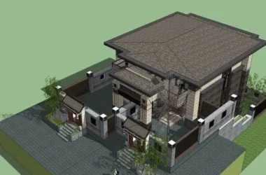 Classical Twin Villa Model in SketchUp-BIM WORLD