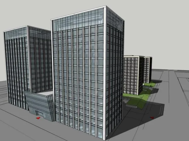 Sketchup Office Model | High rise Office Building, Modern Style