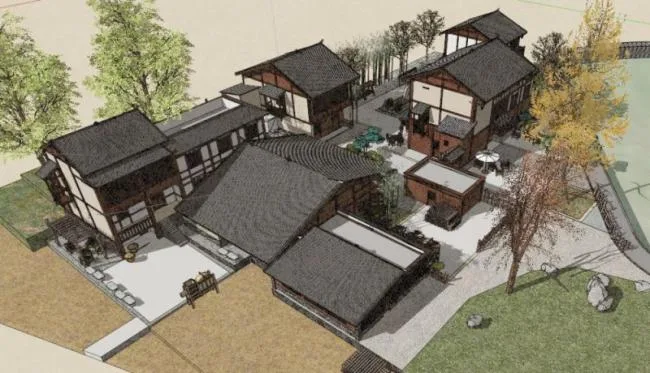 Sketchup Residential Model | Homestay, Chinese Style
