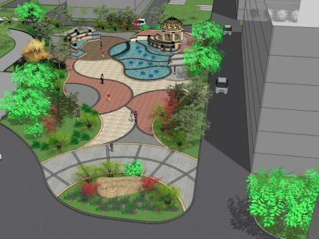 Sketchup Landscape Model | Residential Landscape, Classical Style
