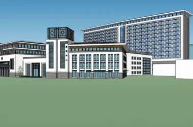 SketchUp Hospital Models: Small and High-Rise Medical Buildings in Modern Chinese Style-BIM WORLD