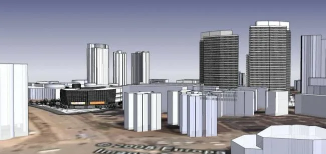 Sketchup Residential Model | High rise residential area, modern style, residential building, multi story mall, commercial podium