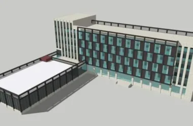 SketchUp Multi-Story Modern Office & Factory Building Model-BIM WORLD