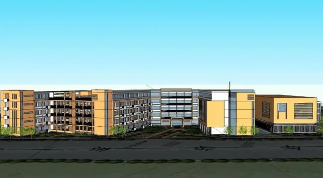 Modern Multi-Story School Buildings | Primary and Secondary Educational Facilities in SketchUp