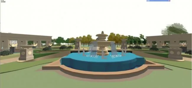 Sketchup Landscape Model | Square Landscape, Classical Style
