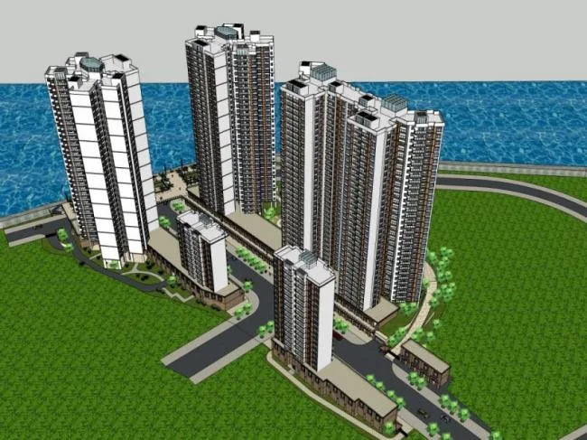 Sketchup Residential Model | Super High rise Residential, Modern Style
