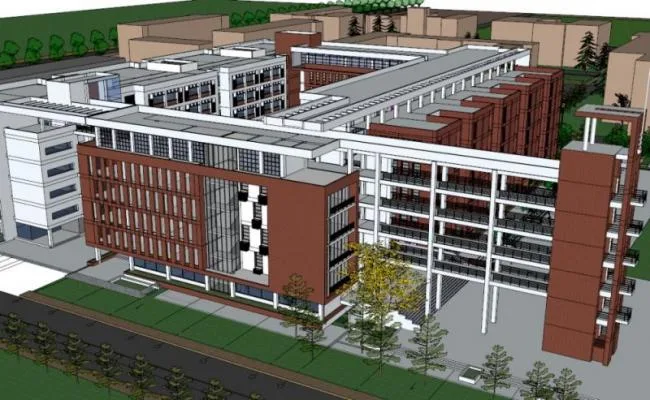 Sketchup School Model | Multi story School, Campus Educational Architecture, Modern Style