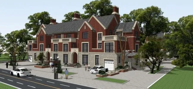 Sketchup Villa Model | Multi row Villa, Modern Style