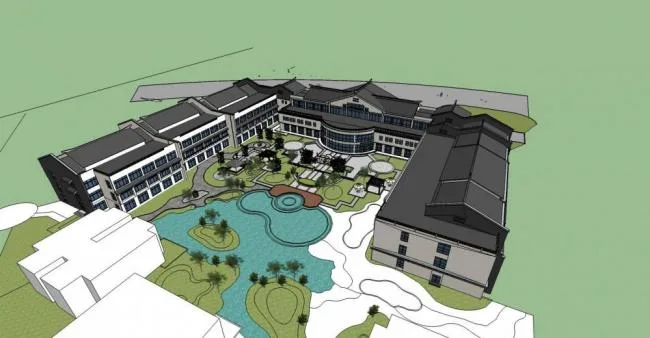 Sketchup Hotel Model | Multi story Hotel, Office, Chinese Style