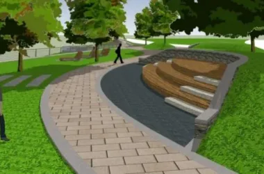 Modern Observation Deck Landscape Design in SketchUp-BIM WORLD