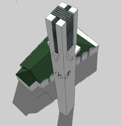 Sketchup Office Model | Shannajoki City Government Center, Multi story, Public Building