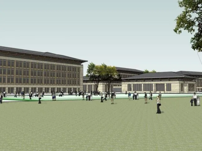 Sketchup Office Model | Multi story Party School, Modern Style