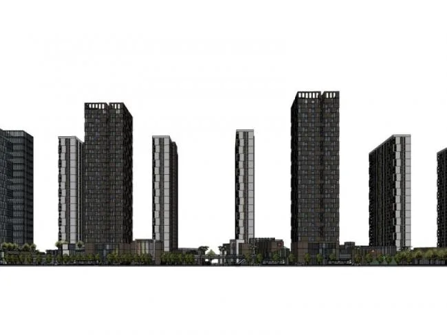 Sketchup Complex Model | Super high-rise commercial complex, office, residential, hotel, modern style