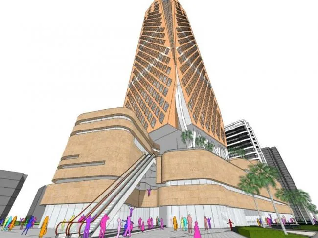 Sketchup Complex Model | Super high-rise commercial complex, office, residential, modern style