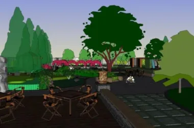 Modern Community Landscape Design in SketchUp-BIM WORLD