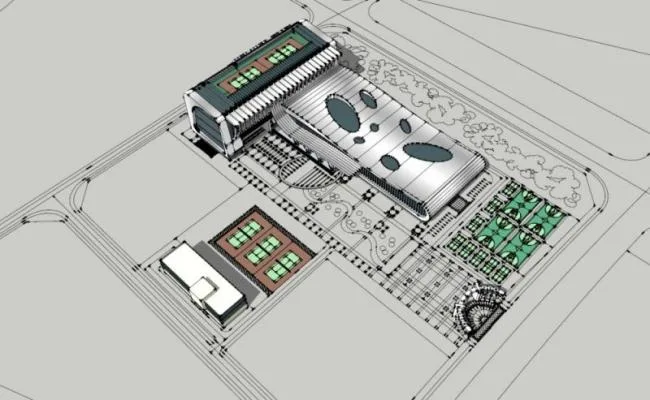 Sketchup Gymnasium Model | Multi story Gymnasium, Modern Style