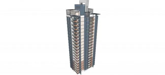 Modern High-Rise Residential Buildings | SketchUp Architectural Model