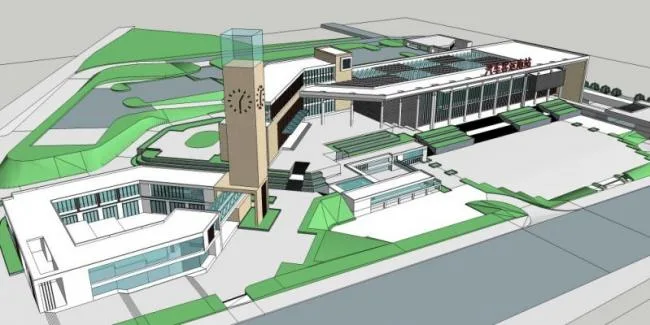 Sketchup Station Road Bridge | Bus Station, Modern Style