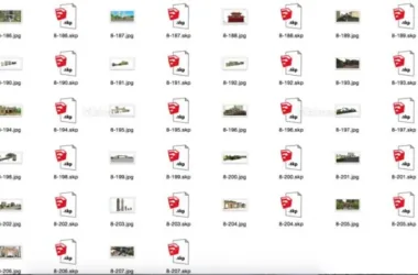 SketchUp Material Models | 200 Community-Shared Gate Components-BIM WORLD