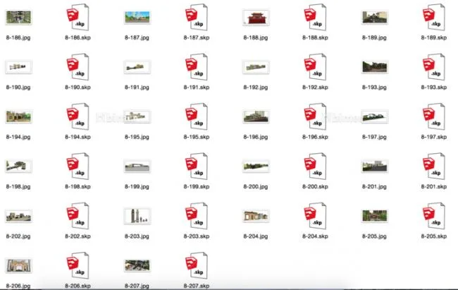 Sketchup material model | 200 SU community gate model material components