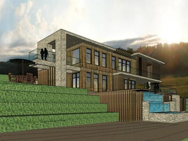 Sketchup Villa Model | Mountain Villa, Multi story, Garden Villa, Modern Style