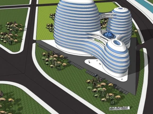 Sketchup Hotel Model | Multi story Hotel, Modern Style