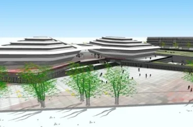 Modern Multi-Story University Campus Design | SketchUp School Model-BIM WORLD