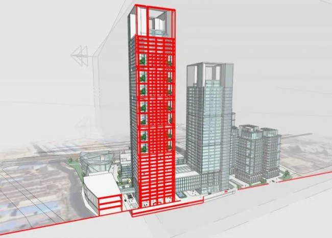 Sketchup Office Model | Super high-rise office building, ground floor commercial, modern style