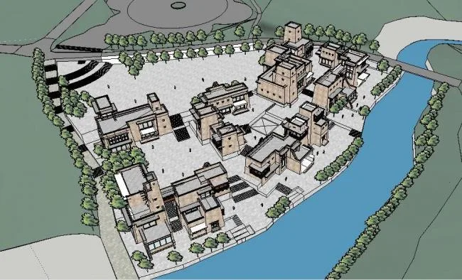 Sketchup Residential Model | Multi story Residence, Qiang Ethnic Style, Residential Architecture