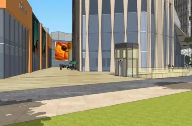 Modern Super High-Rise Office Building Model in SketchUp-BIM WORLD