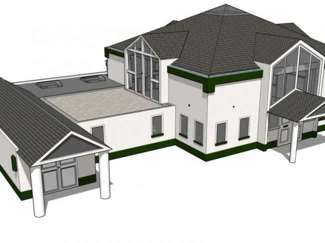 Sketchup Business Model | Clubhouse, Modern Chinese Style