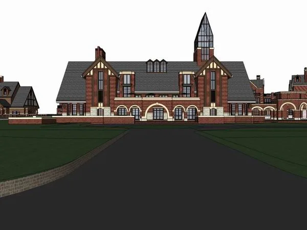 Sketchup Villa Model | Single Family Villa, Classical Style