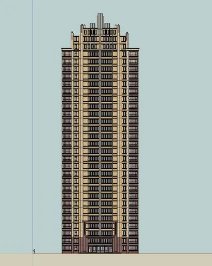 Sketchup Residential Model | Super Tall Residential, Classical Style