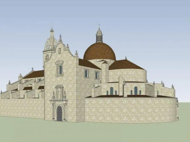 Sketchup Cultural Model | Multi story Church, Cultural Architecture, Classical Style