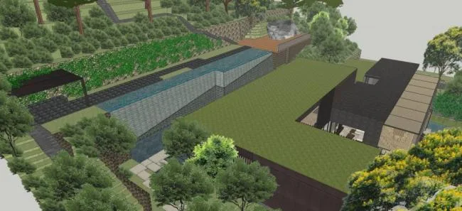 Sketchup Landscape Model | Villa with Landscape, New Chinese Style, Single Family Villa, Residential Building