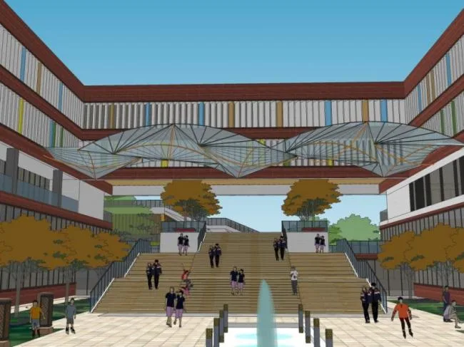 Sketchup School Model | Multi story School, Campus Educational Architecture, Modern Style