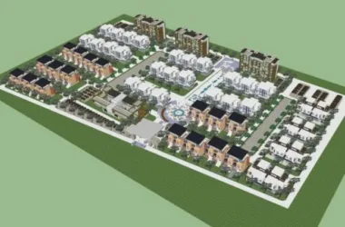 Modern Multi-Row Villa Cluster Model in SketchUp-BIM WORLD
