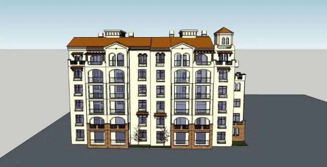 Sketchup Residential Model | Multi story Residence, Classical Style