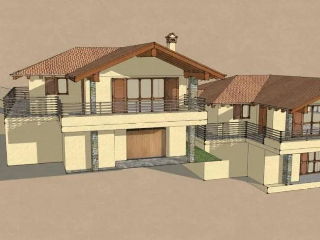 Sketchup Villa Model | Stacked Villa, Classical Style