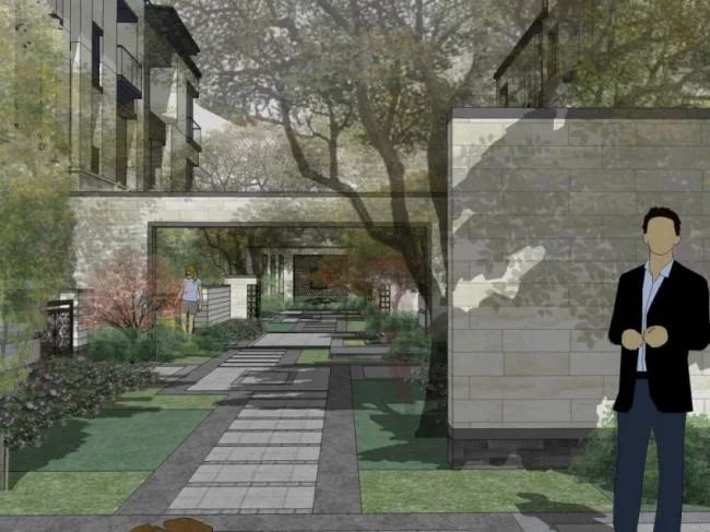 Sketchup Landscape Model | Courtyard Landscape, Garden Landscape, Chinese Style
