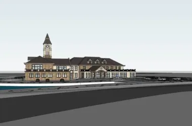 SketchUp Business Model: Multi-Story Classical Style Commercial Club-BIM WORLD