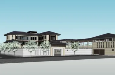 Modern Chinese Style Multi-Row Villa SketchUp Model-BIM WORLD