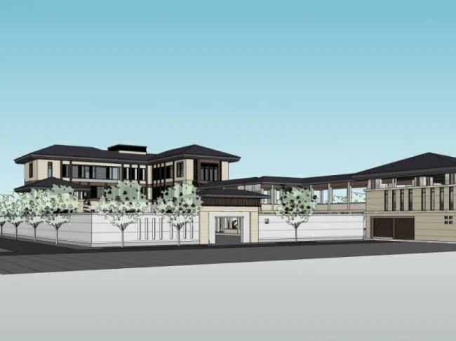 Modern Chinese Style Multi-Row Villa SketchUp Model