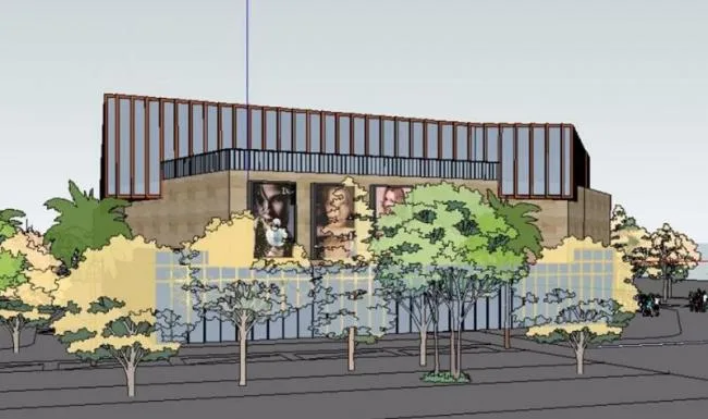 Sketchup Business Model | Multi story Commercial Street, Modern Style