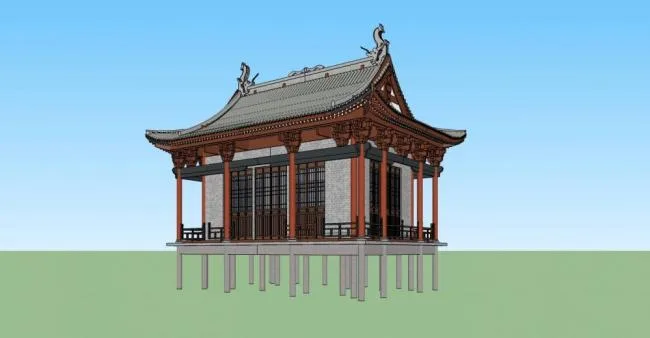Sketchup Ancient Architecture Model | Ancient Architecture, Attic, Chinese Style